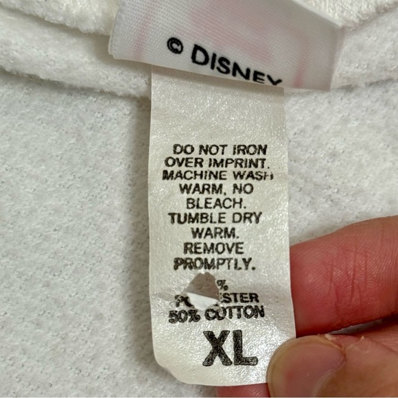 Disney 80s 90s Vintage White Button Cardigan Sweater Sz XL - Picture 5 of 6